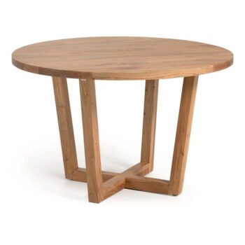 Okrúhly jedálenský stôl z masívu akácie v prírodnej farbe ø 120 cm Nahla – Kave Home - Image 5