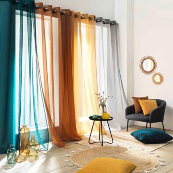 Voálová záclona v tehlovej farbe 140x240 cm Casual – douceur d'intérieur - Image 5