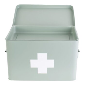 Mentolovozelená kovová lekárnička PT LIVING Medicine, šírka 31,5 cm - Image 6