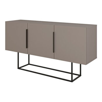 Sivo-béžová nízka komoda 150x80 cm Titan – Marckeric - Image 2