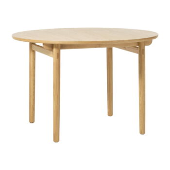 Okrúhly rozkladací jedálenský stôl v dekore duba ø 120 cm Carno – Unique Furniture