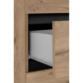 Vysoká úzka kúpeľňová skrinka v dekore duba v prírodnej farbe 38x130 cm Wisla – Støraa – Obrázok 6