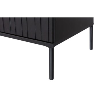 Čierny TV stolík z borovicového dreva 150x56 cm Gravure – WOOOD – Obrázok 7