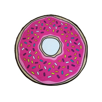 Ružová bavlnená plážová osuška ø 150 cm Donut – JAHU collections