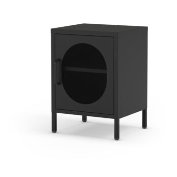 Čierny kovový nočný stolík Diora – Marckeric - Image 4