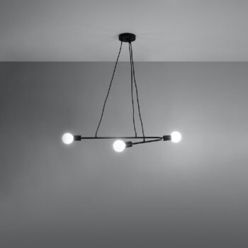 Čierne závesné svietidlo 80x40 cm Latomia - Nice Lamps - Image 3