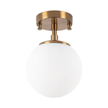 Stropné svietidlo v bielej a bronzovej farbe so skleneným tienidlom ø 15 cm Atmaca – Opviq lights - Image 2