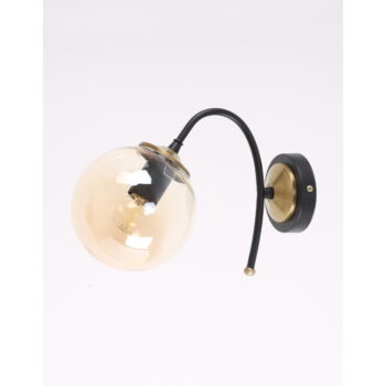 Okrovožlto-čierne nástenné svietidlo ø 15 cm Yoyo – Squid Lighting - Image 2