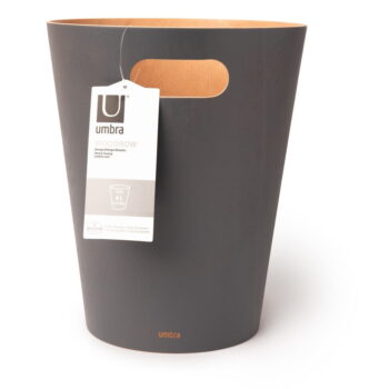 Tmavosivý drevený odpadkový kôš 7,5 l Woodrow – Umbra – Obrázok 5