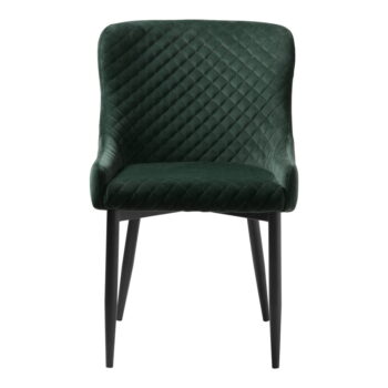 Zelená zamatová jedálenská stolička Ottowa – Unique Furniture – Obrázok 2