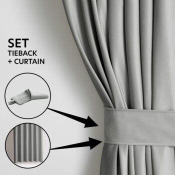 Svetlosivý zamatový dimout záves 140x245 cm Eyelets – AmeliaHome - Image 7
