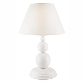 Biela stolová lampa - LAMKUR