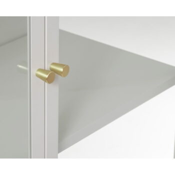 Biela kovová vitrína 90x160 cm Carmel – Unique Furniture – Obrázok 4