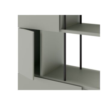 Zelenosivá knižnica 84x175 cm Perla – Marckeric - Image 6