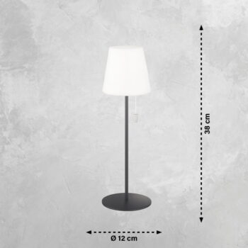 Zelená stmievateľná LED stolová lampa na diaľkové ovládanie (výška 38 cm) Talent – Fischer & Honsel – Obrázok 6