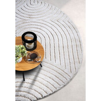 Biely okrúhly koberec ø 160 cm Panglao New York White – Elle Decoration – Obrázok 3