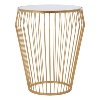 Okrúhly odkladací stolík so sklenenou doskou ø 45 cm Avantis – Premier Housewares