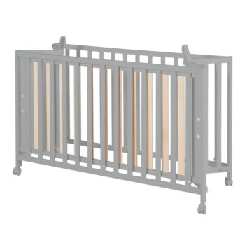 Sivá skladacia postieľka na kolieskach 60x120 cm Fold up – Roba - Image 2