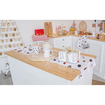 Vianočný bavlnený behúň na stôl 140x40 cm Lets Go Decorate - Butter Kings – Obrázok 2