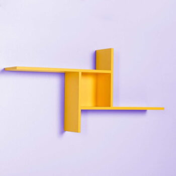 Žltá poschodová polica 100 cm Cross – Kalune Design – Obrázok 4