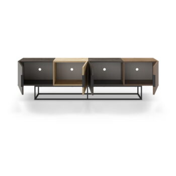 TV stolík v dekore duba v prírodnej farbe 200x55 cm Titan – Marckeric - Image 5