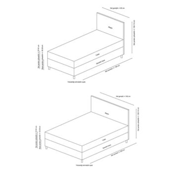 Béžová čalúnená dvojlôžková posteľ s úložným priestorom a roštom 160x200 cm Zafir – Kalune Design – Obrázok 4