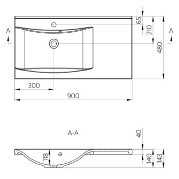 Biele umývadlo z liateho mramoru 90x48 cm Luciola – Sapho – Obrázok 5