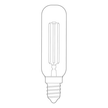 Teplá LED filamentová stmievateľná žiarovka E14, 3 W Totem I – tala – Obrázok 5