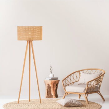 Ratanová stojacia lampa SULION Rattan, výška 145 cm - Image 2