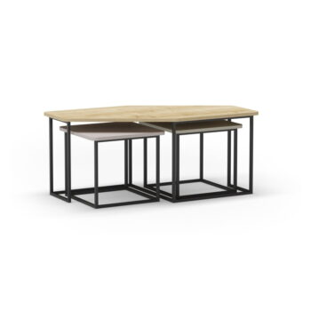 Konferenčné stolíky v súprave 3 ks 60x111,5 cm Zoya – Marckeric – Obrázok 2