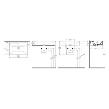 Biele keramické umývadlo 60x42 cm Sistema – Sapho - Image 6