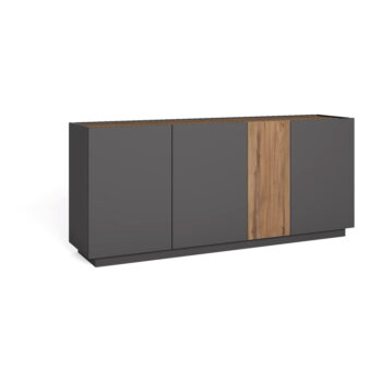 Sivá/v prírodnej farbe komoda v dekore duba 180x78 cm Udine – Marckeric - Image 2