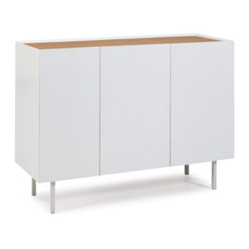 Biela nízka komoda v dekore duba 110x85 cm Arista – Teulat - Image 4