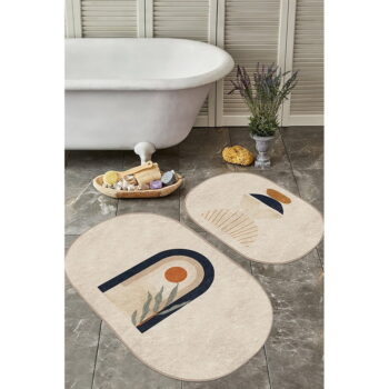 Béžové kúpeľňové predložky v súprave 2 ks 60x100 cm – Mila Home - Image 3