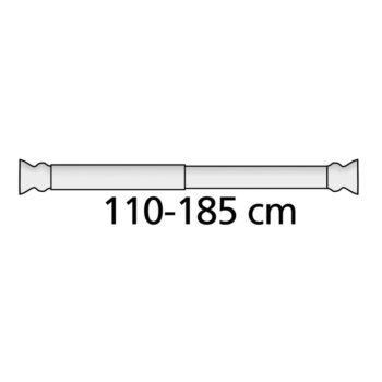 Biela tyč na sprchový záves 110 - 185 cm – Wenko – Obrázok 3
