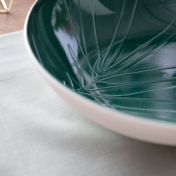 Bielo-zelená porcelánová servírovacia miska Villeroy & Boch Leaf, ⌀ 26 cm – Obrázok 5
