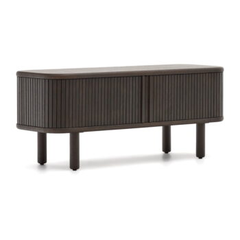 Tmavohnedý TV stolík v dekore jaseňa 120x50 cm Mailen – Kave Home – Obrázok 2