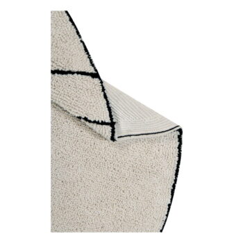 Krémový prateľný ručne tkaný bavlnený okrúhly koberec ø 160 cm Trace Beige – Lorena Canals – Obrázok 9