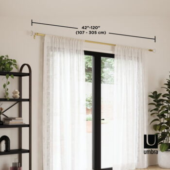 Oceľová roztiahnuteľná garniža 107 - 305 cm Tula - Umbra – Obrázok 9