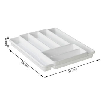 Biely plastový príborník do zásuvky 39.7 x 34 cm Domino - Rotho – Obrázok 2