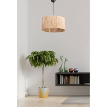Závesné svietidlo v prírodnej farbe s tienidlom z juty ø 35 cm Cane – Opviq lights - Image 2