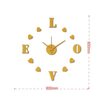 Nástenné nalepovacie hodiny Mauro Ferretti Love, ⌀ 60 cm - Image 3