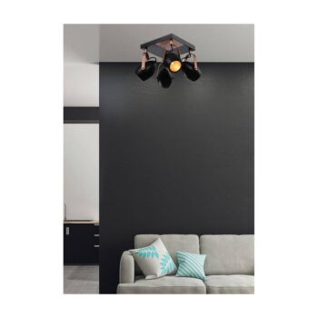 Čierne stropné svietidlo 32x32 cm Anica - Candellux Lighting - Image 2