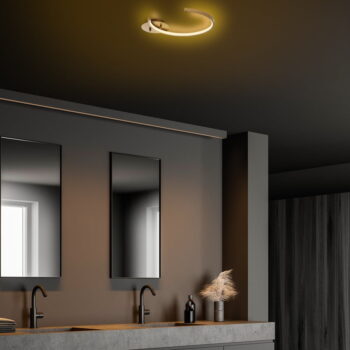 LED stropné svietidlo v zlatej farbe 33x46 cm Moon – Opviq lights - Image 7