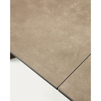 Hnedý rozkladací jedálenský stôl s keramickou doskou 90x160 cm Atminda – Kave Home - Image 10