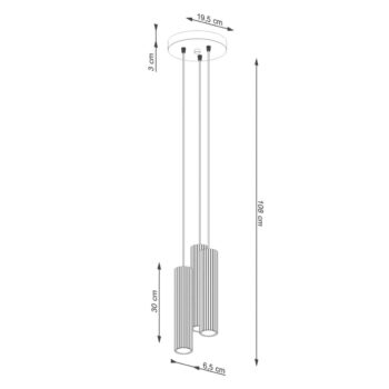 Biele závesné svietidlo ø 19,5 cm Gleam – Nice Lamps – Obrázok 4