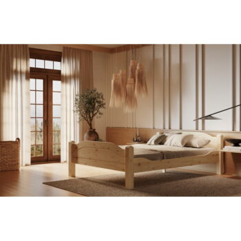 Jednolôžková posteľ z borovicového dreva v prírodnej farbe 90x200 cm Liva – Olivia Living - Image 6