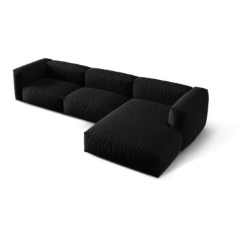 Čierna modulárna rohová pohovka (pravý roh) Martina – Micadoni Home – Obrázok 2