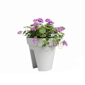 Kvetináč na zábradlie z recyklovaného plastu ø 30 cm Capri – Artevasi - Image 2