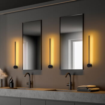 Čierne LED nástenné svietidlo ø 7 cm Sword – Opviq lights – Obrázok 7